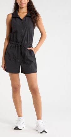 Zella Travel Lite Romper in Black at Nordstrom, Size X-Large