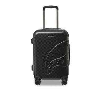 Sprayground Cabin Bags, male, Black, Size: ONE SIZE Half Spritz Black/Grey Check Suitcase