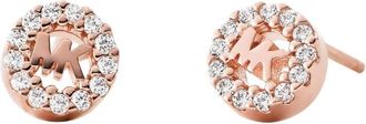 Michael Kors Dames oorstekers met zirkonia Zilver 925 - Dames - Oorbellen - Roze - ONE Size - Accessoires