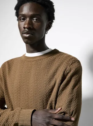 HUGO BOSS Mens Zigzag knit sweater