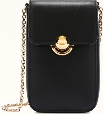 Furla Sfera Portatelefono Verticale S Nero Nero Pelle Di Vitello Sidney Donna