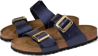 Birkenstock Sydney Luxe Buckle - Graceful Womens Sandals Midnight : EU 41 (US Womens 10-10.5) Narrow, Faux Leather