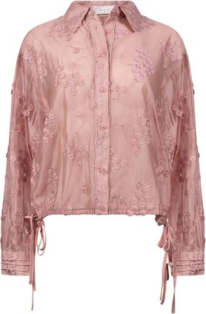 Nukus Nukus - Aaliya Blouse Flower - Dames - Blouses & Shirts - Roze - Maat: 2XL Poliester