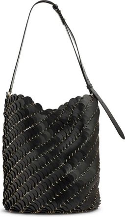 Paco Rabanne Grote Bucket Clutch - Dames - Schoudertassen - Zwart - ONE Size - Leer - Tassen