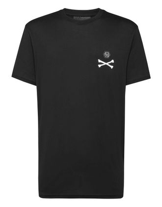 Philipp Plein T-shirt Round Neck SS Skeleton with Crystals