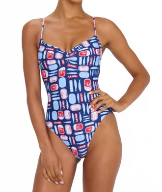 Show me your Mumu Bells Beach One Piece Swimsuit In Salty Sardines