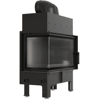 Kratki Kamineinsatz aus Stahl KRATKI FLOKI M links 10 kW &Oslash; 200 schwarz Verkleidung