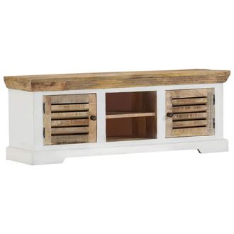 vidaXL Vidaxl - Mueble De Tv Madera Maciza De Mango 110x30x40 Cm