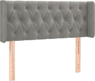 vidaXL Cabecero Con Led De Terciopelo Gris Claro 93x16x78/88 Cm Vidaxl