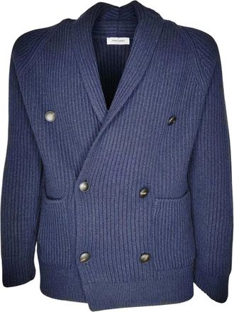 Gran Sasso Cardigan Doppiopetto Modello 13183/25072 - Heren - Vesten - Blauw - L - Wol - Truien & Vesten