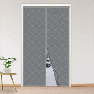 OEM Cortina Aislante De Invierno De Algod&oacute;n Gris De 90 X 210 Cm De Grosor Con Imanes: Aislante T&eacute;rmico, Insonorizante Y Resistente Al Fr&iacute;o