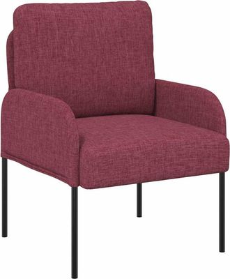 vidaXL Sof&aacute;s Con Coj&iacute;n 55cm Rojo Vino Madera Contrachapada Vidaxl
