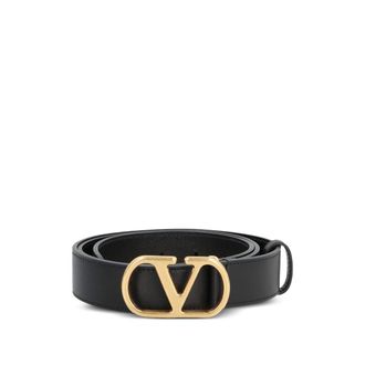 Valentino Garavani Logo-buckle Leather Belt