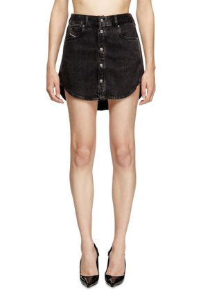 Diesel Denim button-front miniskirt - Skirts - Woman - Black