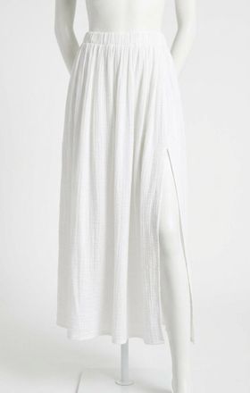 Z Supply Reina Airy Midi Skirt In White