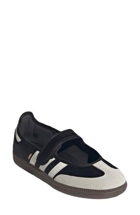 adidas Samba Jane Sneaker in Core Black/Off White/Gold at Nordstrom, Size 10.5