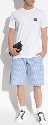 Dolce & Gabbana T-shirt With Logo, Mens, White