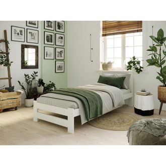 OEM Cama De Madera Blanca Nebraska De 80 X 200 Cm