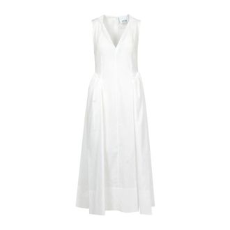 Erika Cavallini Semi Couture Midi Jurken - Dames - Jurken - Wit - Maat: M