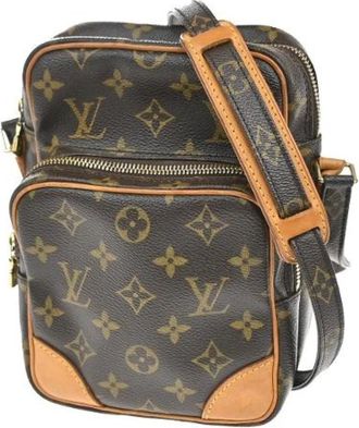 Louis Vuitton Pre-owned Cross Body Bags, female, Brown, Size: ONE SIZE Pre-owned Vintage Canvas Cross Body Bag