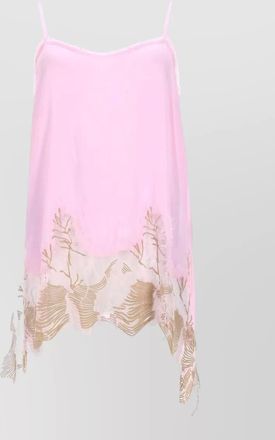 Fabiana Filippi lingerie top asymmetrical hem lace trim