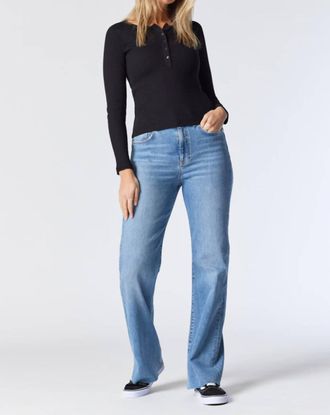 Mavi Victoria Wide Leg Jeans In Light Recycle Blue