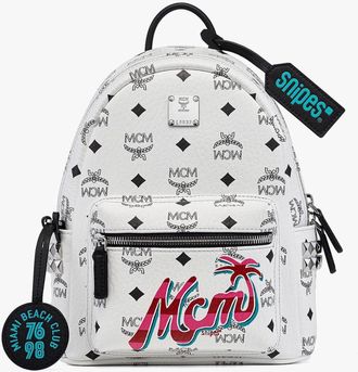 MCM Mcm X Snipes Stark Side Studs Backpack In Visetos