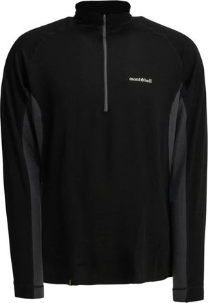 Montbell Merino Wool Plus Action Zip Neck - Heren - Zomerjassen - Zwart - S - Wol - Jassen