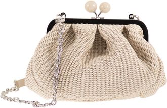 Max Mara Weekend Maxmara Wkapalmas Pasticcino-Tasche mit Raffia-Effekt