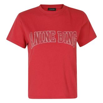 Anine Bing T-shirt Shelley - - Tops - Donna - Rosso - XS