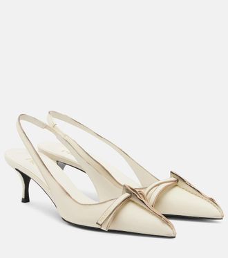 Prada Leather slingback pumps