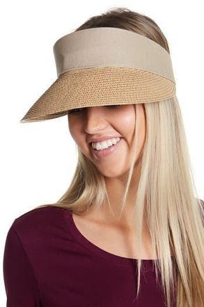 Nordstrom Rack Mixed Media Visor in Natural at Nordstrom Rack