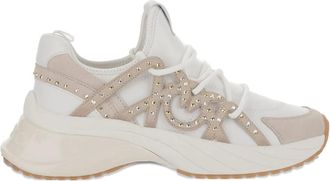 Pinko Ariel sneakers verfraaid met stras - Beige