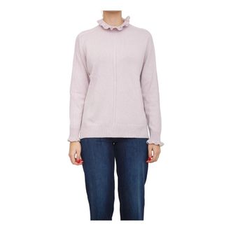 Twinset Lupetto Lilla Twin-Set - Dames - Ronde hals truien - Paars - L - Wol - Truien & Vesten