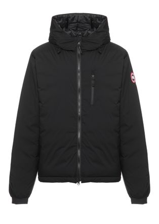 Canada Goose Short Padded Jacket With Adjustable Hood And Functional Pockets