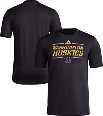 adidas Mens adidas Black Washington Huskies Strategy Pre-Game T-Shirt at Nordstrom, Size X-Large