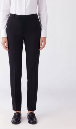 Alberto Biani Mid-Rise Skinny Cr&ecirc;pe Trousers with Side Closure