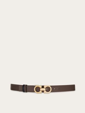 Ferragamo Women Reversible and adjustable Gancini belt Grey