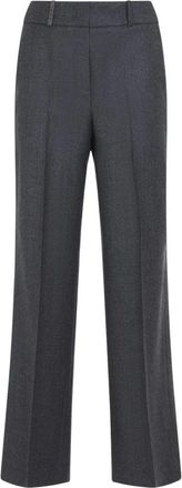 PESERICO Regular Pants - Dames - Straight fit broeken - Grijs - S - Wol - Broeken