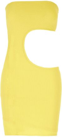 Frankies Bikinis cut-out mini dress - women - Fabric - M - Yellow