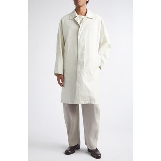 Christophe Lemaire Water Resistant Cotton Car Coat in Soja at Nordstrom, Size X-Large