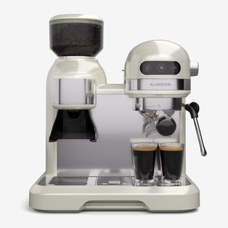 Klarstein Klarstein Bella Caf&eacute; Cafetera Espresso Vintage Molinillo 19 Bar Espuma De Leche 2 Tazas 1550 W