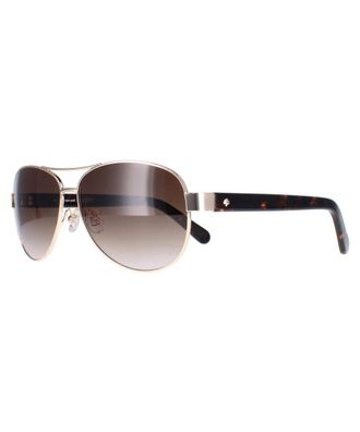 Kate Spade New York Aviator Womens Gold Havana Brown Gradient Dalia 2/S Metal - One Size