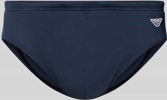 Emporio Armani Badehose mit Logo-Patch in Dunkelblau, Gr&ouml;&szlig;e XXL