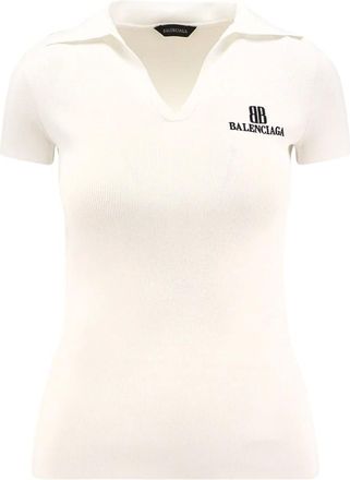Balenciaga White Jumper Short Sleeves Stretch