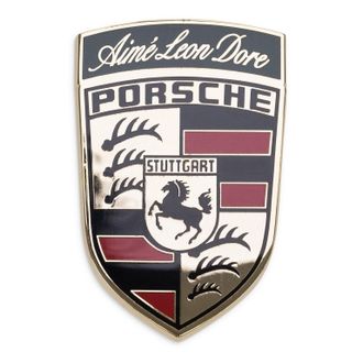 Aim&eacute; Leon Dore Gold Porsche Grille Badge