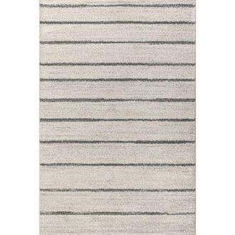 Jonathan Y Designs Williamsburg Minimalist Stripe Area Rug in Cream/gray at Nordstrom, Size 2Ft 0In X 8Ft 0In