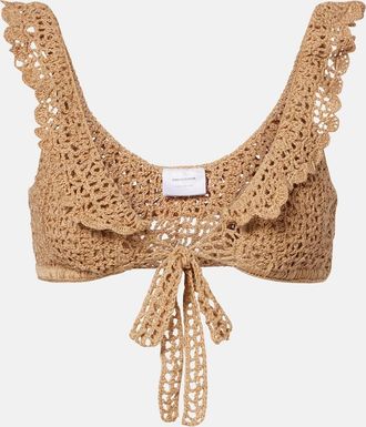 Anna Kosturova Brigitte crochet cotton bra top