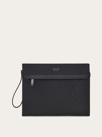 Ferragamo Men Ferragamo Monogram pouch Black