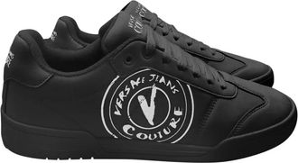 Versace Jeans Couture Sneakers - Heren - Sneakers - Zwart - 40 EU - Leer - Schoenen